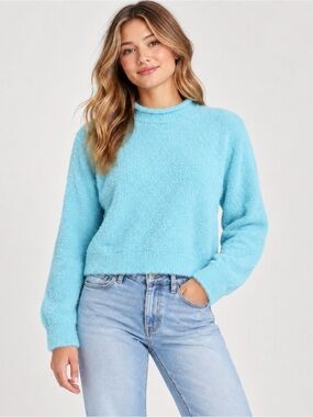 Universal Thread Soft Sky Blue High-Neck Sweater Size-Medium Y2K Pastel